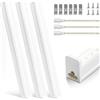 DIKHEE Set di 3 Reglette LED 5W per cucina e officina 2200LM 6500K con interruttore, ideale per garage, cucine e sottomobili