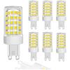 ZFQ G9 Lampadina LED 10W, bianco freddo 6000K, equivalenti a 150W Alogene, 86 LED, 1000Lm, Angolo di Diffusione 360°, Ultra Luminose, AC 220-240V, Non Dimmerabile, Confezione da 6
