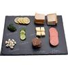 WLWNWFT Piatto da Portata in Ardesia, 30 x 40 cm, Grande Con Matita a Gesso, per Formaggi, Servire e Scrivere