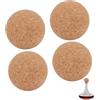 OLYCRAFT 4pz Tappi a Sfera in Sughero di Legno da 7cm per Bottiglie di Vino e Caraffe Palla di Sughero per Vino Tappo per Bottiglia di Vini a Bocca Larga Accessori per Decanter di Vini