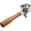 CAPFEI Portafiltro 54 mm doppio beccuccio per Sage/Breville Barista BES 870/878/880 con filtro in legno di noce e acciaio inox portafiltro