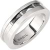 Breil Collezione CERAMIC BRICK, Anello Uomo in Acciaio, Ceramica, Gioiello idee regalo uomo