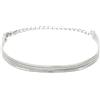 Breil, Collezione Emma, Bracciale Donna Multifilo in Acciaio, Due Catene Snake, Catena Geometrica Centrale, Chiusura a Gancio, Lunghezza Regolabile 15-21 cm