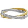 Bling Jewelry Braccialetto A Due Tonalità A Due Fili Omega Snake Cobra Bangle Braccialetto Bands Set Interlocking Stretch Bracelets Per Donne In Acciaio Inossidabile Placcato Oro Giallo E Argento 8 A 8,5 Pollici