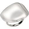 Breil, Collezione B Whisper, Anello Donna in Acciaio Lucido, Sottile, Leggero e Luccicante, con Elemento a Forma Fluida, Colore Silver, Misura 14, Gioielli Donna e Ragazza