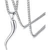FaithHeart Collana con Ciondolo Peperoncino Portafortuna Stile Italiano Sacro Corno Amuleto Charm in Argento Sterling S925 Stile Europeo Impermeabile e Ipoallergenico