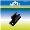 MICEL - 92554 - Morsetto di fissaggio per manovella per tenda da sole, per ancoraggio a parete, colore: nero, 18,7 x 25,5 x 48,5 mm