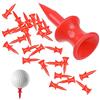 Ltsbaed Golf Tees Durevole 31mm Tee da Golf in Plastica Infrangibile Golf Castle Tees Set di Tee da Golf Rosso per Professional Strumenti da Allenamento Accessori per il Campo da Golf Taglia Unica 100 pezzi