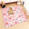SQAQS Tappeto Gioco Bambini Gattonamento, 130 *132 cm, Tappeto Pieghevole Bambini Struttura a Quattro Strati, Tappeti Gioco per Bambini Splat Mat Portatile, Lavabile Impermeabile (pony)