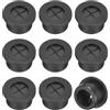 QUARKZMAN 12pz Passacavo per Scrivania, 5/8 Pollici (16mm) Passacavo in Gomma Flessibile Copertura Foro Filo per Organizzatore Cavi Scrivania Computer, Nero