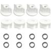 DIPZO 6 Set Dadi e Rondelle per Fissaggio Copriwater, Compatibili con Fissaggio Inferiore, Filetto M6 Dadi posteriori per Manutenzione Bagno