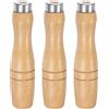 QUARKZMAN Manico per Lime Legno da 3pz, Manici Ergonomici Foro Rotondo da 4,13 e 4,8 Mm, Collare Metallo per Lime Metalliche da 6
