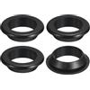 QUARKZMAN 4pz Passacavo 35mm ID 40mm Guarnizione per Cavi Passacavo in Gomma Gommini Passacavo Elettrico per Firewall Guarnizione per Cablaggio Elettrico, Nero