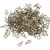 QUARKZMAN 200pz Piccole Vite Occhiello Perni Ganci Mini Occhielli Viti Filettate, 6.5x13x1.2mm Self Maschiatura Vite per Gioielli Realizzazione Accessori Fai da Te Artigianato, Bronzato