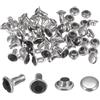 QUARKZMAN 100pz Rivetti in Cristallo da 6mm, Rivetti Strass Rapid Stud per Abbigliamento, Lavorazione Pelle, Arti Tessili, Decorazione Artigianato in Pelle Fai da Te, Colore Nero
