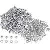 QUARKZMAN 300 Set Kit Occhielli in Metallo 3mm 1/8 Foro Occhielli per Teloni Piccolo Occhiello con Rondelle per Scarpe Vestiti Cintura Etichetta Borsa Tessuto Pelle Progetto, Bianco