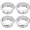 QUARKZMAN 4 Pz 1,38 Pollici (35mm) Passacavi in Nylon per Scrivania, Copertura Foro per Cavi in Plastica, Organizzatore di Cavi per Scrivania o Armadio per Computer, Argento