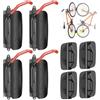 Mimoke Supporto da parete girevole per bicicletta - Staffa per bicicletta - Supporto verticale - Portabici per il garage - MTB & bici da strada (Gancio rosso, 4 pezzi)