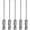 QUARKZMAN 5pz SL2 Punte per Cacciavite a Taglio Magnetica 2mm S2 Punta Cacciavite a Testa Piatta Acciaio 1/4 Grado Industriale Gambo Esagonale 3 Lungo per Rimuovere Viti Fissaggio