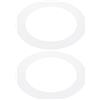 PATIKIL 3.8 ID 5.2 OD Anello di Finitura in Plastica, 2 Pz Anelli di Finitura per Luci a Soffitto Copertura Circolare Opaca per Illuminazione, Traslucido Bianco Opaco
