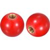 QUARKZMAN 5pz Manopole Sfera Filettate, Manopola Sfera Termoindurente Filettatura Femmina M6 da 20mm Dia Maniglie Sfera Funzionamento Rotondo, Inserto Rame per Maniglia Leva Macchina, Rosso