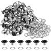 QUARKZMAN 100pz Kit Occhielli in Metallo 1/5 (5mm) ID Occhiello per Teloni Piccolo Rondelle Autoportante con Foro Rondelle per Scarpe Cuoio Perline Nuclei Tela Etichette, Nero