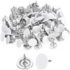 QUARKZMAN 100pz Chiodi per Tappezzeria, Testa Piana 11mmx10mm Chiodi Decorativi per Mobili Puntine per Mobili Divani Testate, Bianco