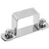 QUARKZMAN Forma U Connettore Staffa, 40mm x 40mm 304 Inossidabile Acciaio Inossidabile Acciaio Barra Sicurezza Supporto Staffe Supporto Montante Canale, 1pz