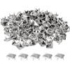 QUARKZMAN 80pz Rivetti a Piramide Quadrata, 8mm Chiodi a Quattro Punte, Borchie in Rame Stile Punk Rock per Abbigliamento Borsa Pelle Scarpe (Argento)