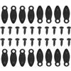 QUARKZMAN Set di 50pz Clip per Supporto Cornice con 50pz Viti, Chiusure a Bottone Girevole per Cornici Foto Chiodi Hardware per Disegno Quadri Appesi Artigianali, Nero