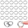 Ltsbaed 24 Pezzi Moschettone Rotondo, Moschettoni Piccoli Per Borse, 20mm Clip Scatto Molla Rotonda, Gancio Fibbia Portachiavi-o Anello Portachiavi, Per Chiavi, Borse, Artigianato