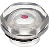 QUARKZMAN 20mm Dia Maschio Filettato Aria Compressore Olio Livello Vetro Raccordi x 1 Pezzo Trasparente Olio Sight Vetro con O-ring per Olio Lubrificato Compressori