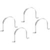 PATIKIL 18,5/100mm Rigido Tubo Fascetta Morsetto 4pz 304 Inox Acciaio Due Fori U-forma Tubo Clip Fermatubo Supporto per Fissaggio Tubi