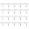 QUARKZMAN 20 Pezzi Manopole Aletta T Viti Testa Zigrinata M4 x 10mm Filettatura Maschio Standard Manopole T Plastica Maniglie Manopole Serraggio Mano Vite Testa Zigrinata, Bianco