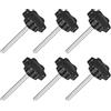 QUARKZMAN 6pz M4 x 40mm Pomelli a Stella, Manopola Serraggio a Forma Esagonale Plastica Vite Manopola Ricambio Serraggio Manuale per Sostituzione Manopola Base Ombrellone