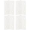 QUARKZMAN 4pz Cerniere in Acrilico, 1,8 x 1,34 Pollici Cerniere Pieghevoli Mini Hardware Cerniere per Piano con Foro di Montaggio per Artigianato Scatole Custodie, Bianco