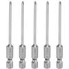 QUARKZMAN 5Pz #0 Punte Cacciavite Phillips PH0 1/4 Gambo Esagonale 3 (75mm) Lungo Acciaio S2 Magnetiche Inserti per Avvitatore per Cacciavite Elettrico Punte Trapano 0.098 (2.5mm) Asta