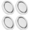 PATIKIL Griglia di Ventilazione Rotonda 50mm/2, 4 Pezzi Bocchetta Aria Plastica per Soffitto Pavimento Parete Mobile Armadio Guardaroba, Bianco