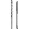 QUARKZMAN Set Punte e Maschi per Filettatura, 1pz 8-32 UNC Straight Flute Thread Taps Uncoated and 1pz 3,4mm Punte Trapano Spirale Rivestite Titanio, Strumenti HSS6542