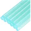 QUARKZMAN Mini Bastoncini di Colla a Caldo per Pistola Colla 7mm x 100mm Glitter Trasparente Blu 12pz