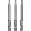 QUARKZMAN 3pz H3,5 Chiavi a Brugola per Punte da Trapano 3,5mm Punte Metriche Piane 1/4 Attacco Esagonale 75mm (3) Punta Cacciavite Esagonali Magnetico Lungo Industriale per Viti