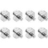 QUARKZMAN Vetro Mensola Staffa Picchetti 8pz Lega Zinco Regolabile Vetro Morsetti con Pin Parete Fissaggio Mensola Supporti Supporti per 4-8mm Temprato Vetro