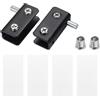 QUARKZMAN Regolabile Vetro Porta Cerniere Morsetto Nero 40x10x20mm