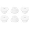 QUARKZMAN 6 Pezzi Occhielli in Gomma 16mm Foro di Perforazione, Passacavi Guarnizione 7mm ID Gommini Passacavo Scrivania Bianco Siliconica per Tappo Organizzare Filo Cablaggio Casa Auto