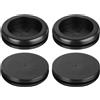 QUARKZMAN 6pz Passacavi Gomma 1-6/8 (45mm) Foro Perforazione, 1-2/4 (38mm) ID Doppio Tappo Foro Laterale Anello Guarnizione per Protezione Cavi Firewall, Nero