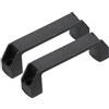 PATIKIL 2 Pezzi Maniglie per Mobili in Plastica, Distanza Fori 120mm, Maniglia Quadrate Pomelli Ferramenta per Cassetti Cucina Bagagli Attrezzature Meccaniche Ante Armadietti, Nero