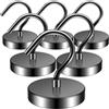 FINDMAG Ganci magnetici extra forti, 47 kg, confezione da 6 ganci magnetici con magnete al neodimio, gancio magnetico per officina e armadietti, roulotte, campeggio e crociera