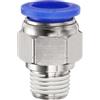 QUARKZMAN Connettore Rapido Dritto Maschio a Filettatura 12mm Tube OD x 1/4 NPT Filettatura Maschio Raccordo Rapido Raccordi Aria Compressa per lista Aria Industriale PC12-N02, Blu