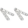 QUARKZMAN 60 x 11 x 9.6mm Porta Cerniera x 2 Set 360 Gradi Rotante Perno Cerniera per Divisorio e Armadietto, [Argento Tono]