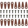 QUARKZMAN Set di 100pz Clip Girevole per Supporto Cornice con 100pz Viti, Chiusure a Pulsante di Rotazione Chiodi Hardware per Cornici Foto Disegno Quadri Appesi Artigianali, Marrone